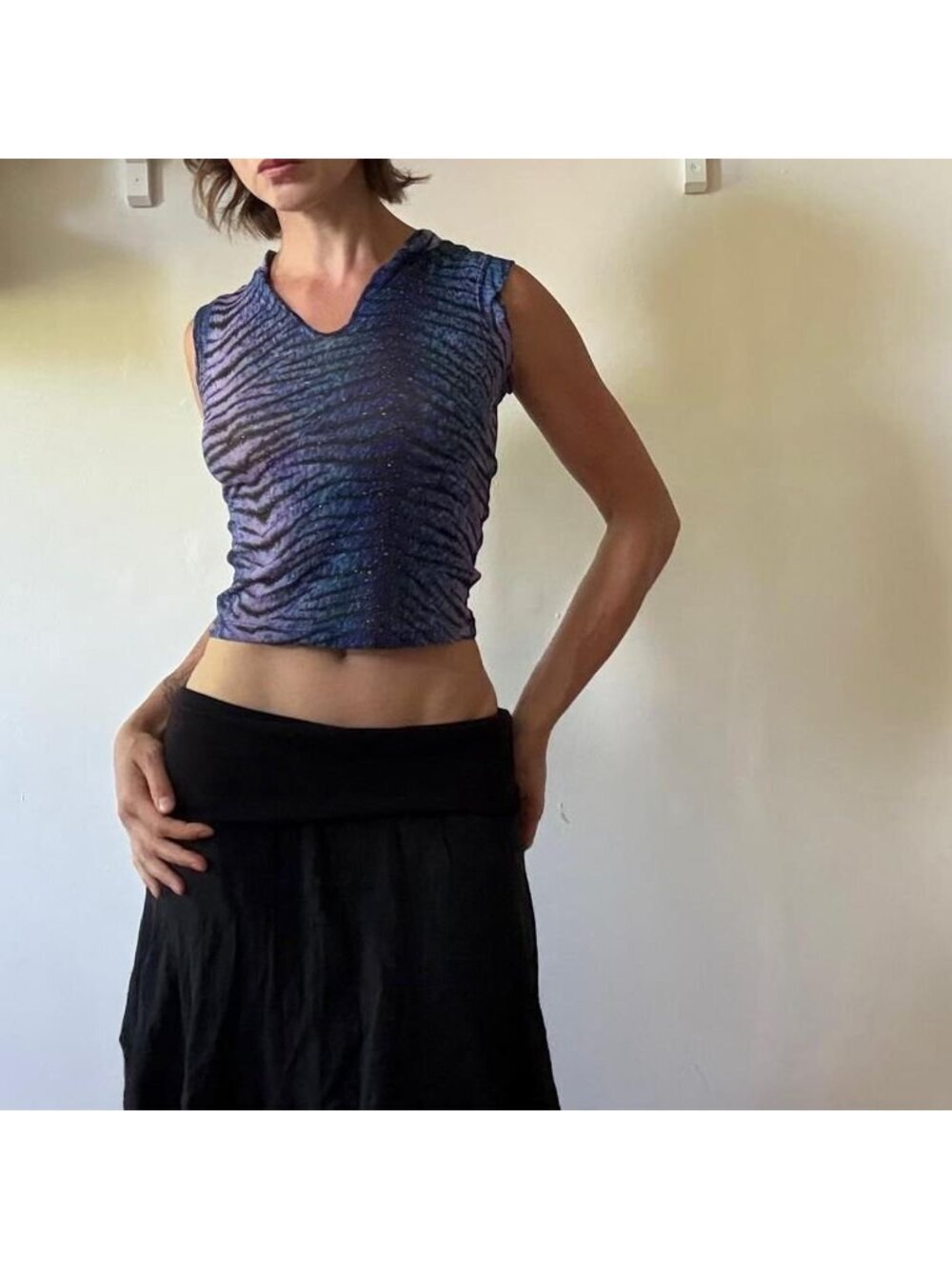Y2K Tiger Print Glitter Tank — Bedo